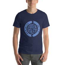 Load image into Gallery viewer, Short-Sleeve Unisex Tee Sky Blue Logo
